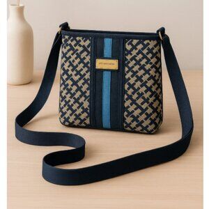 Tommy Hilfiger Crossbody Blue Signature Bag Purse Adjustable Strap